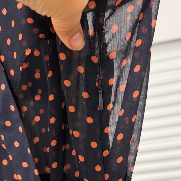 CJ Banks Women’s Blue and Red Polka Dot Dress Size 16 W - Picture 5 of 11